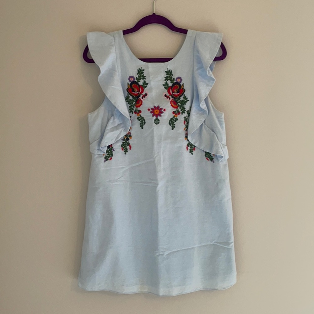 Embroidered and colorful summer dress from Zara.